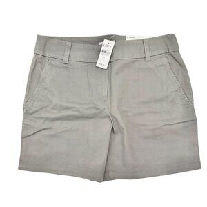 Loft Outlet 6 inch Shorts Womens Size 0 Gray Cotton Blend NEW